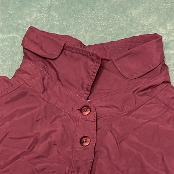 REI PURPLE WOMEN'S SZ 1X  BUTTON UP LONG SLEEVE TOP ZIPPER POCKETS 💯% TACTEL SH - Picture 16 of 16